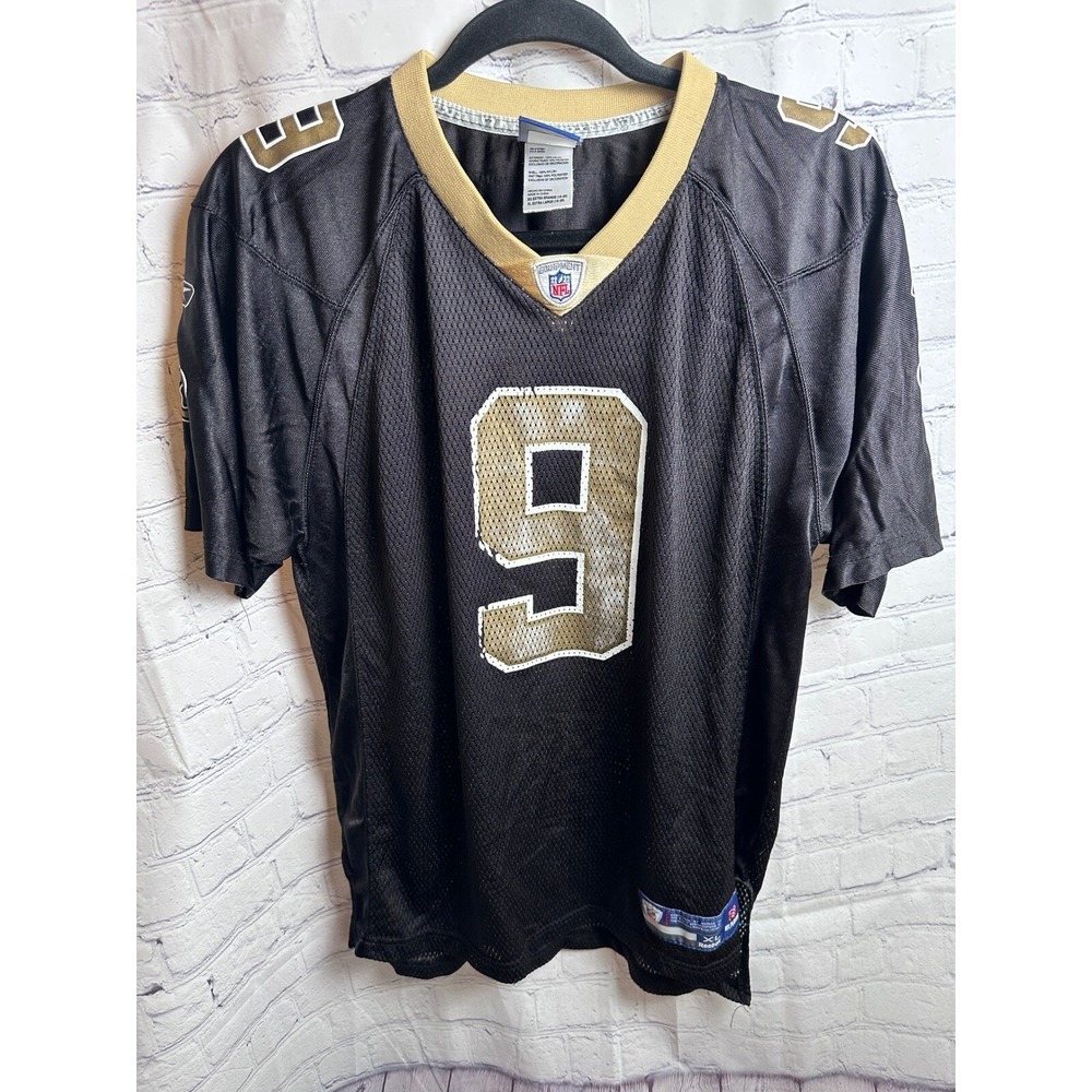 Reebok NFL Saints Jersey #9 Football Black Gold XL Extra Large